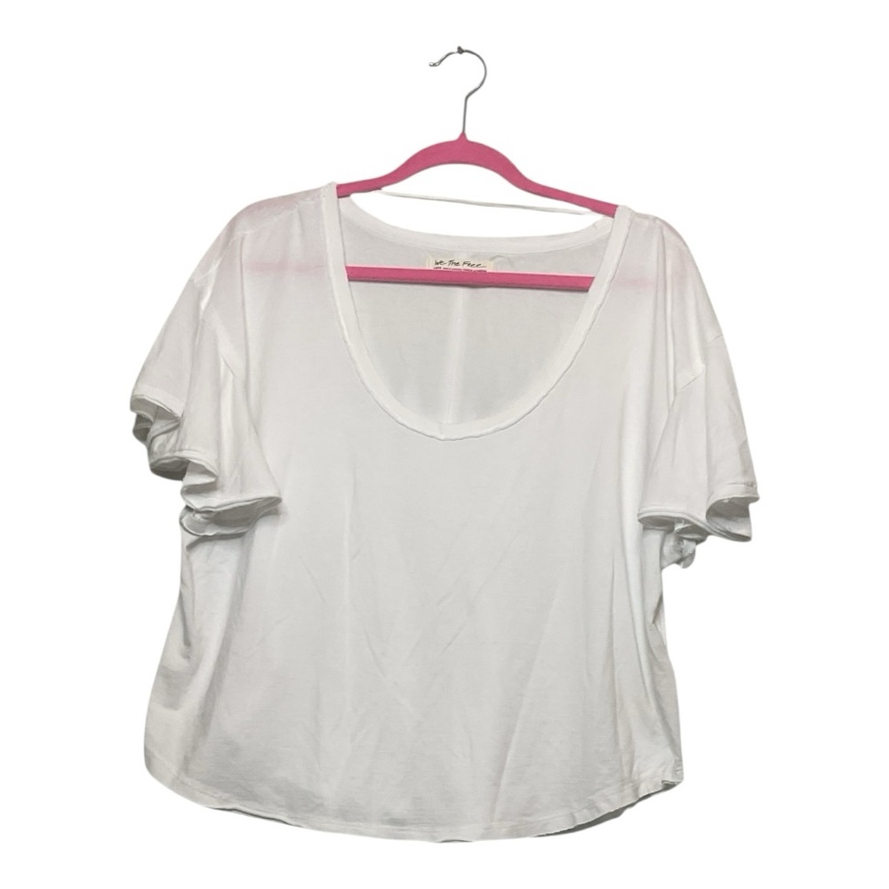 We The Free White Short Sleeve Scoop Neck Tee